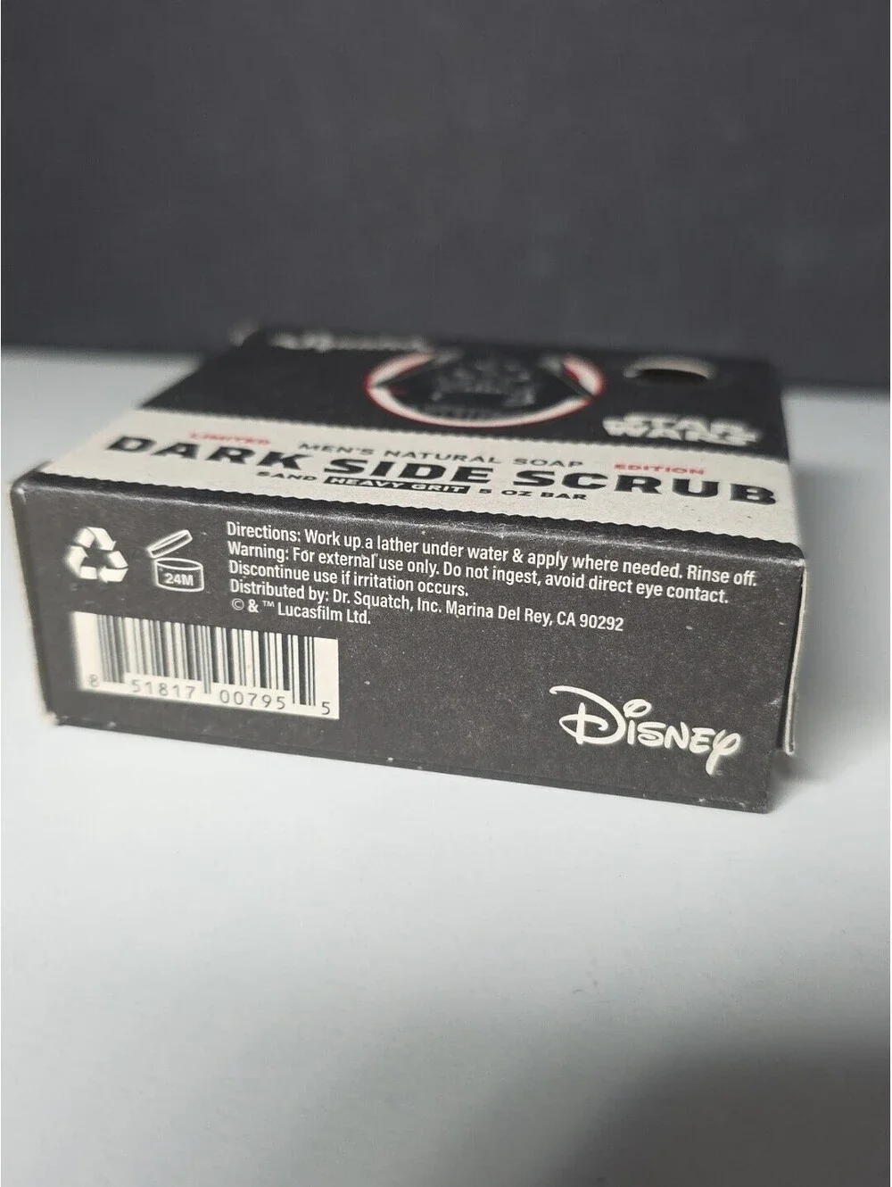 Dr. Squatch Dark Side Scrub Limited Edition Star Wars Darth Vader Bar Soap New